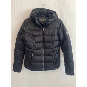 OBERMEYER WOMENS BOMBSHELL HOODED PUFFER JACKET STYLE #11033 BLACK SIZE 80